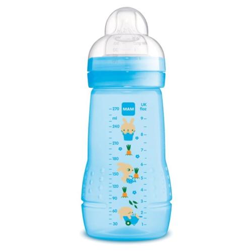 Mam Easy Active Baby Bottle 2+ Μηνών Μπιμπερό Πολυπροπυλενίου με Θηλή Σιλικόνης 270ml, Κωδ 360S - Μπλε 2